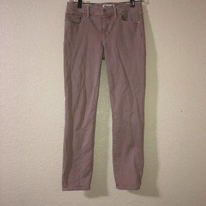 MADEWELL Pink Mauve Skinny Skinny Crop Jeans 27
